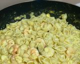 Gambar langkah 7 resipi Shell Pasta Shrimp Curry Creamy.