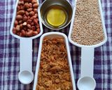 A picture of step 1 of Healthy Til Gud Peanut Burfi.