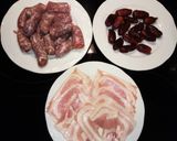 Foto del paso 2 de la receta Brochetas de Salchicha, Dátiles y Bacon