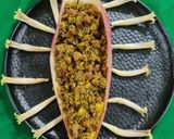 A picture of step 8 of Mochar Ghonto (banana flower).