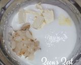 A picture of step 2 of Lychee Cheesecake (No Bake).