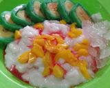 Foto langkah ke 5 dari resep Es Pisang Ijo Simpel dan Empuk Berhari-Hari.