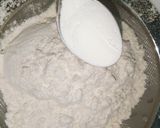 A picture of step 4 of Flag cake without oven.