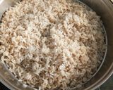 A picture of step 4 of Brown rice Parda Pulao.
