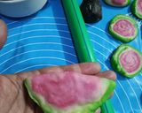 Foto langkah ke 11 dari resep Bakpao No Mixer Character Semangka.