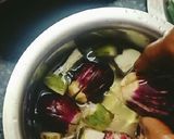 A picture of step 1 of Chettinad brinjal (kathirikai) masala.