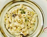 A picture of step 4 of Macroni pasta.