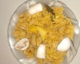 A picture of step 7 of Mushroom Biryani.