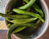 A picture of step 1 of Sponge gourd sabji.