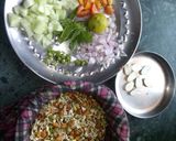 A picture of step 1 of Sprouts with mango juice.