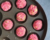 A picture of step 3 of Beetroot sabudana appe.