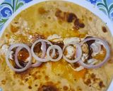 A picture of step 6 of Yummy smoky chicken boti roll without barbequing.