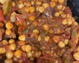 Foto del paso 5 de la receta: Pisto de Calabacín y Berenjena con Garbanzos y Crujiente de Serrano !!!