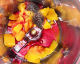 A picture of step 1 of Mango Roohafza Lassi.