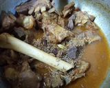 A picture of step 2 of Palak gosht.