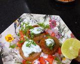 A picture of step 6 of Sweet Potato Tikki Chaat.