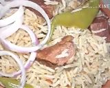 A picture of step 5 of Beef yakhni palao.