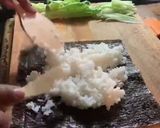 A picture of step 4 of Homemade Spider Sushi Roll.