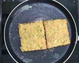 A picture of step 4 of Moong dal toast.