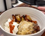 A picture of step 3 of High protein burger bowl.