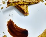 A picture of step 2 of Leftover dal grilled sandwich.