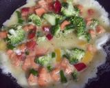 A picture of step 2 of Vegetables egg sandwich.