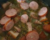 Une image de l'étape 4 de Saucisses lentilles.