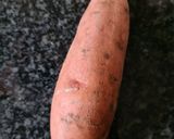A picture of step 1 of Airfryer sweet potato with cream cheese dip.