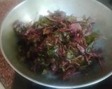 A picture of step 1 of Lal Saag Curry/ Red Amaranath Saag Curry.
