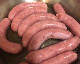 Foto del paso 5 de la receta: Salchichas con sanfaina y patatas