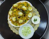 A picture of step 4 of Chicken nargisi kofta biryani.