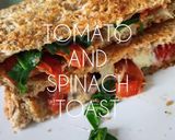 A picture of step 1 of Tomato and Spinach Toast.