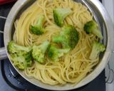 Foto langkah ke 1 dari resep Carbonara Spaghetti dengan Daging Asap, Jamur dan Brokoli.
