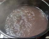 A picture of step 5 of Kavuni arisi coconut milk sweet.