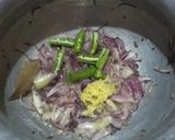A picture of step 2 of Beetroot Pulao.
