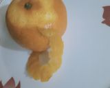 A picture of step 1 of Candied orange peel.