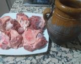 A picture of step 1 of Tangia Marrakchia.