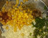 A picture of step 1 of Curd paneer and corn sandwich.