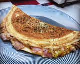 Foto del paso 3 de la receta: Cena saludable! Tortilla fit, jugosa de jamón York, puerro y atún