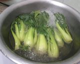Hình bước làm 3 của món Cải thìa luộc chấm chao