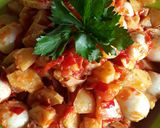 Foto langkah ke 6 dari resep Sambal kentang dan telur puyuh simple.