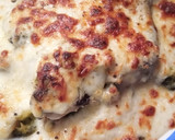 Foto del paso 7 de la receta: Brócoli con Patata, Zanahoria, Manzana y Panceta gratinado con Bechamel  y Mozzarella
