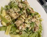 Foto del paso 2 de la receta: Tagliatelle con pollo brócoli y coliflor con queso parmesano. 🍲🧀