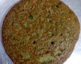 A picture of step 9 of Louki pancake make with leftover rice.
