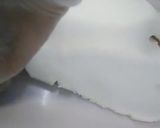 A picture of step 1 of Bridal shower cake.