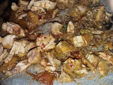 Instant Macaroni with leftover karahi