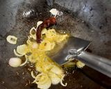 A picture of step 2 of Bhindi Bhaaji /Bhendi ko Tarkari/ Bhindi Sabzi.