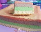 Foto langkah ke 8 dari resep Rainbow cake kukus.