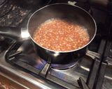 A picture of step 2 of Mjadra (Rice & Lentils).