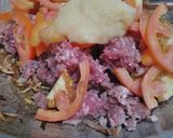A picture of step 2 of White lobia with qeema.